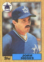 1987 Topps Baseball Cards      284     John Moses